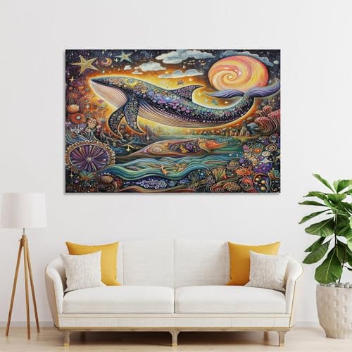Impression giclée baleine décoration murale chambre à coucher