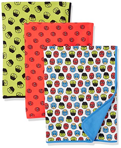 Amazon Essentials Disney | Marvel | Star Wars Jungen Wickeltücher, 3er-Pack, 3er-pack Marvel Friends, Einheitsgröße
