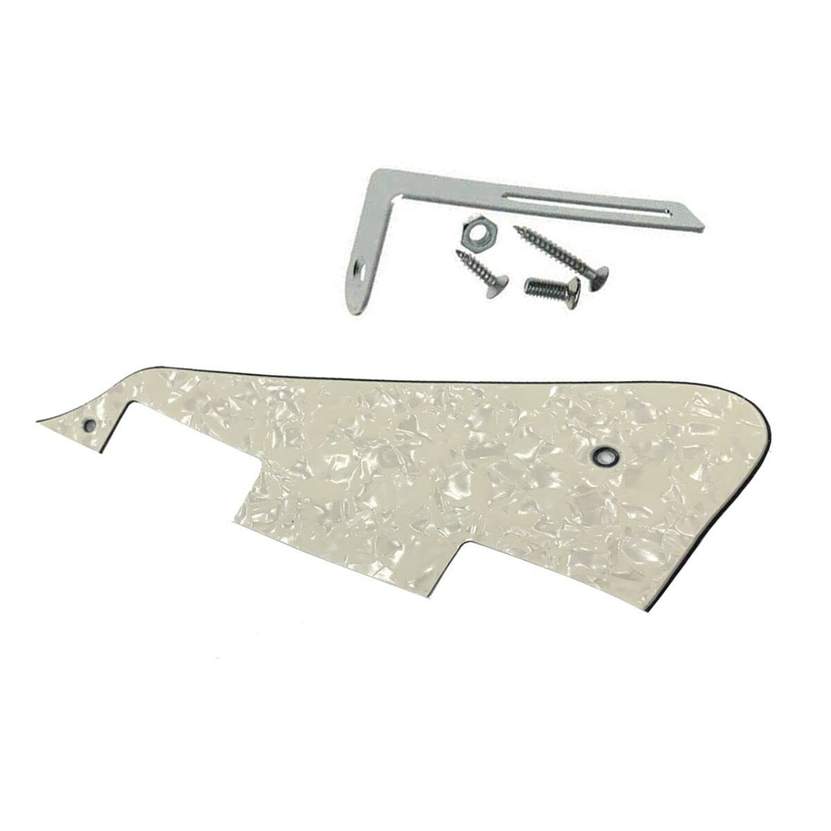 Kaish Aged Pearl Lp Chitarra Pickguard Con Chrome Staffa Per Epiphone Les Paul-image