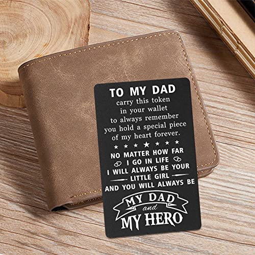 Dad Gifts from Daughter, Dad Wallet Card, I Will Always Be Your Little Girl, I Love You Dad Birthday Card, My Daddy Fathers Day, Christmas - Image 5