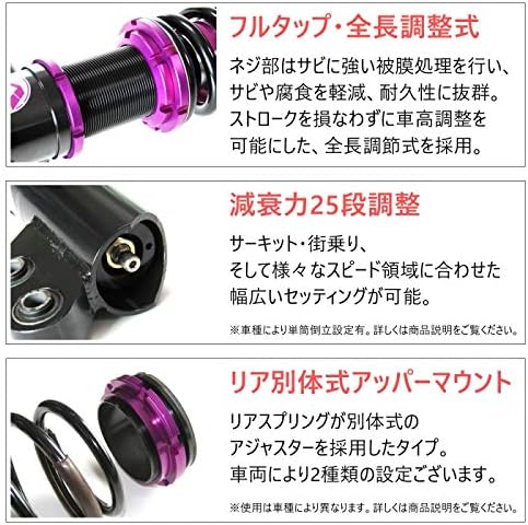 Amazon Stealth Mini 車高調キット Honda Pp1 ビート専用 ピロ調整マウント 倒立式 減衰力25段調整 フルタップ 全長調整式 ローダウン サスペンション Pgfk Mph021 ファイナルコネクション 車高調キット 車 バイク