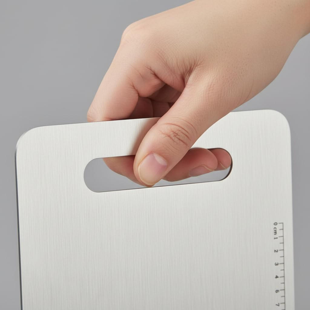 Tagliere in acciaio inossidabile 304, prodotti senza BPA, antibatterici e sostenibili, senza plastica, Tagliere da cucina con bilancia Igiene e Durata Tagliere, Tagliere in Acciaio Inox Alimentare