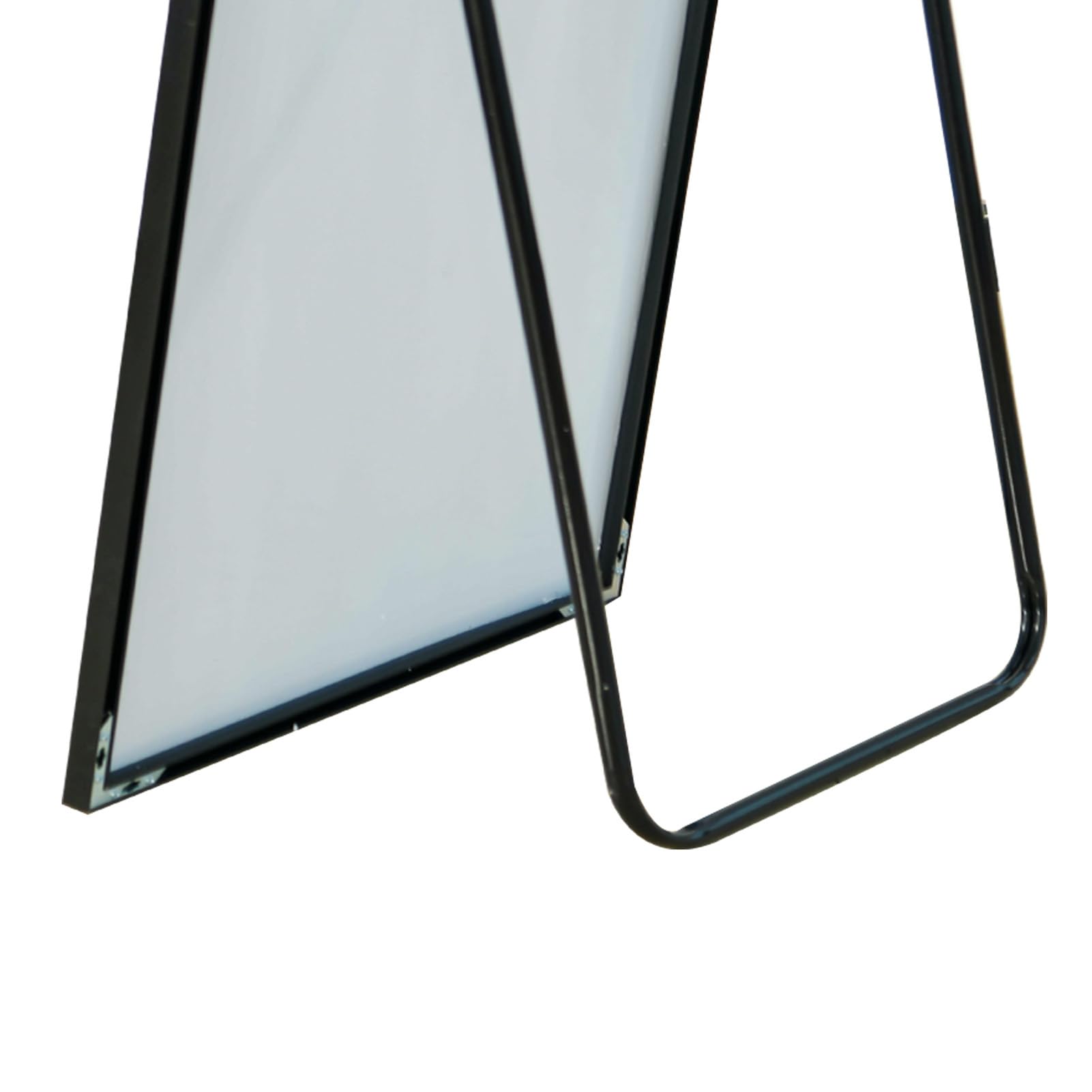 KeepGoon Specchio da pavimento, 180 x 80 W, grande specchio per il corpo, cornice in alluminio, specchio cosmetico rettangolare, grande HD, perfetto per soggiorno, camera da letto, spogliatoio (nero)
