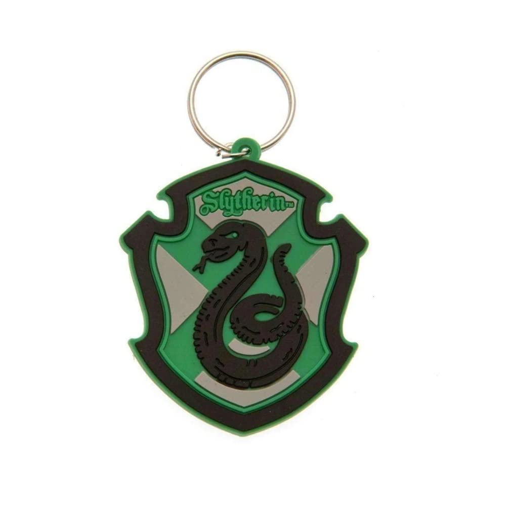 Pyramid International HARRY POTTER Slytherin Crest Rubber Keyring - Official Merchandise, Green