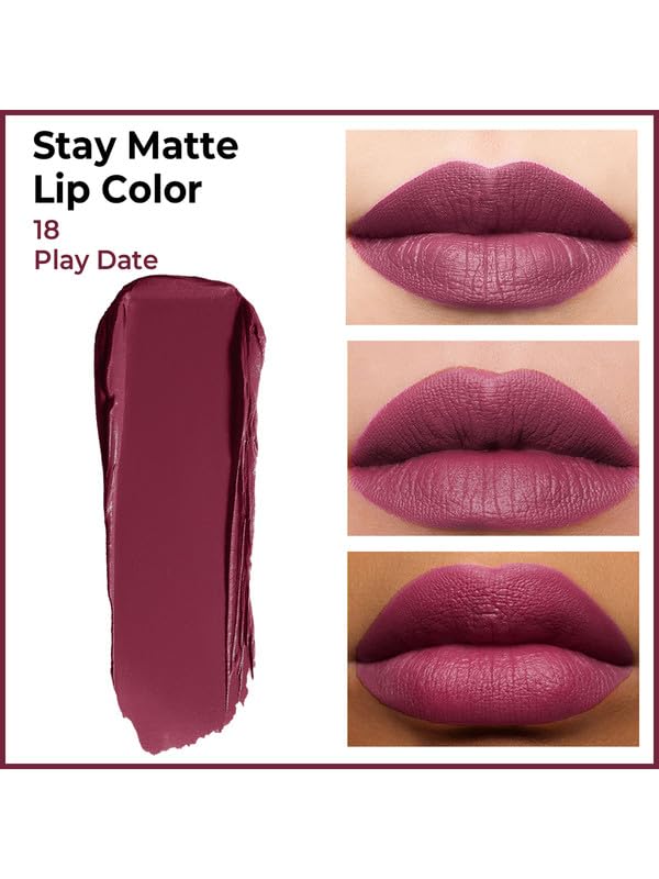 Image of INSIGHT Stay Matte Lipcolor | Butter Texture with Matte Finish | Long Lasting Formula | Transferproof | Comfortable Wear | Infused with Avocado Oil & Niacinamide - (PLAY DATE) 3g