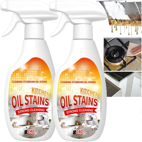 Kitchen Grease Cleaning Spray, Powerful Kitchen Degreasing Foam Cleaner, Suitable for Appliances, Countertops, and Range Hoods