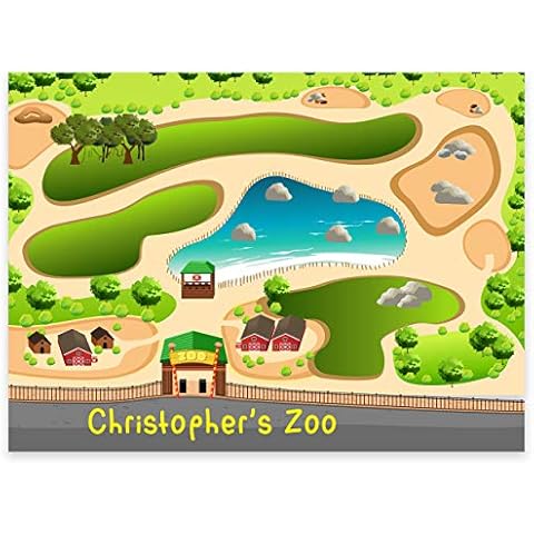 Paper Themes Personalised Childrens Play Mat - Zoo Cover