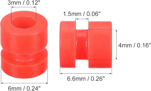 Miniatura 8 de MECCANIXITY Bolas de goma antivibración RC para control remoto F4 F7 controlador de vuelo M2x4mm bolas de absorción de impactos (rojo), paquete de 12