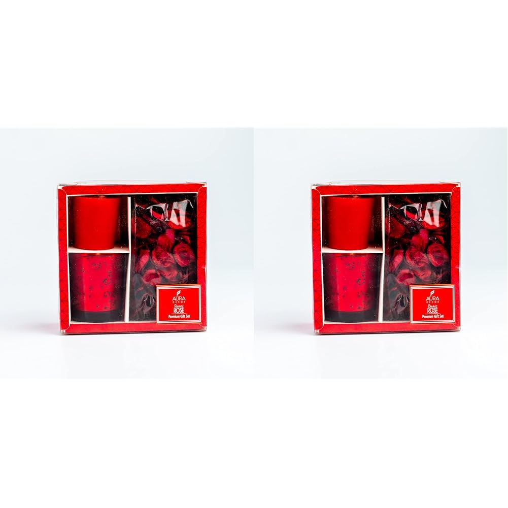 AuraDecor Wax Premium Votive Candle Gift Set | Rose Fragrance Votive Pillar Candle | Rose Potpourri for Home Decor (Pack of 2) (B0D81B9WGR) Amazon Price History, Amazon Price Tracker