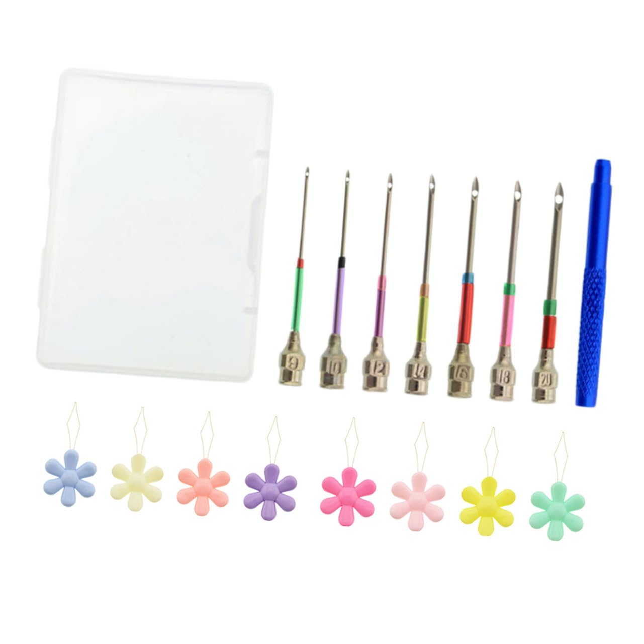 Veemoon Complete Embroidery Punch Needle Set Crewel Needles Embroidery Pen Punch Handle and