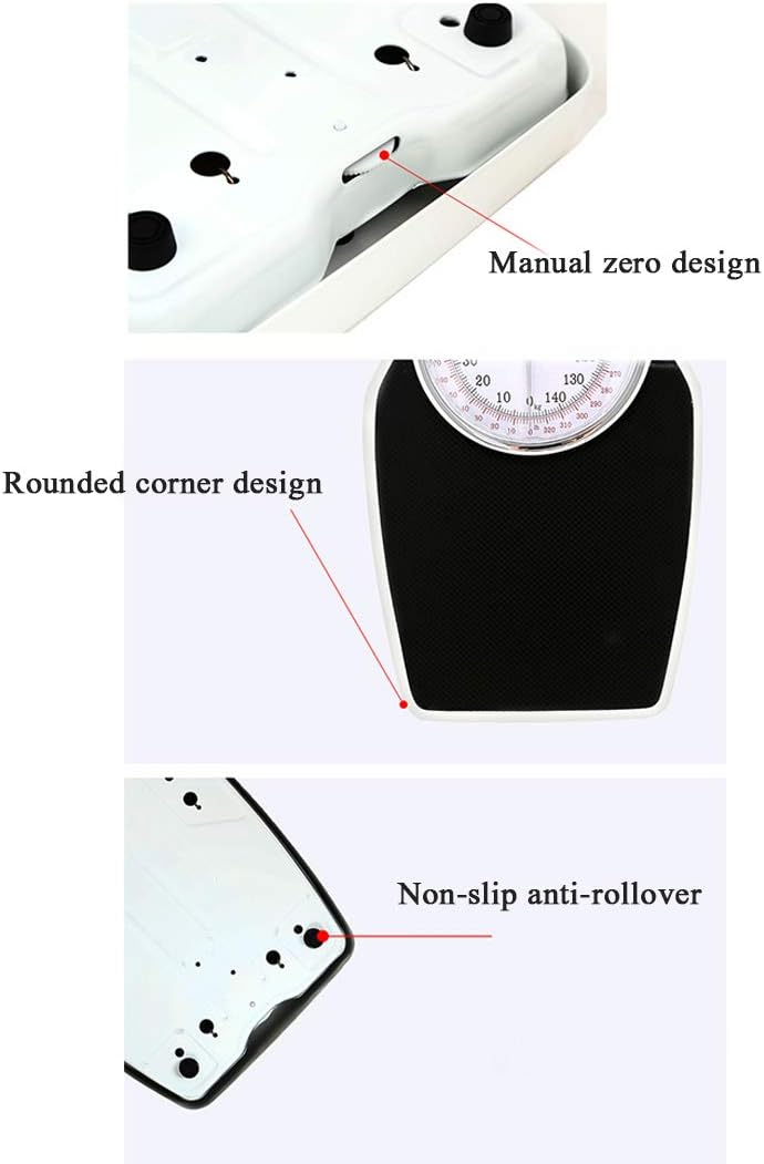 Professional Mechanical Bathroom Scale,Cold Rolled Steel Material Precision Body Weight Scales,Analog Dial Clear Reading,150Kg/330Lb Capacity ，A