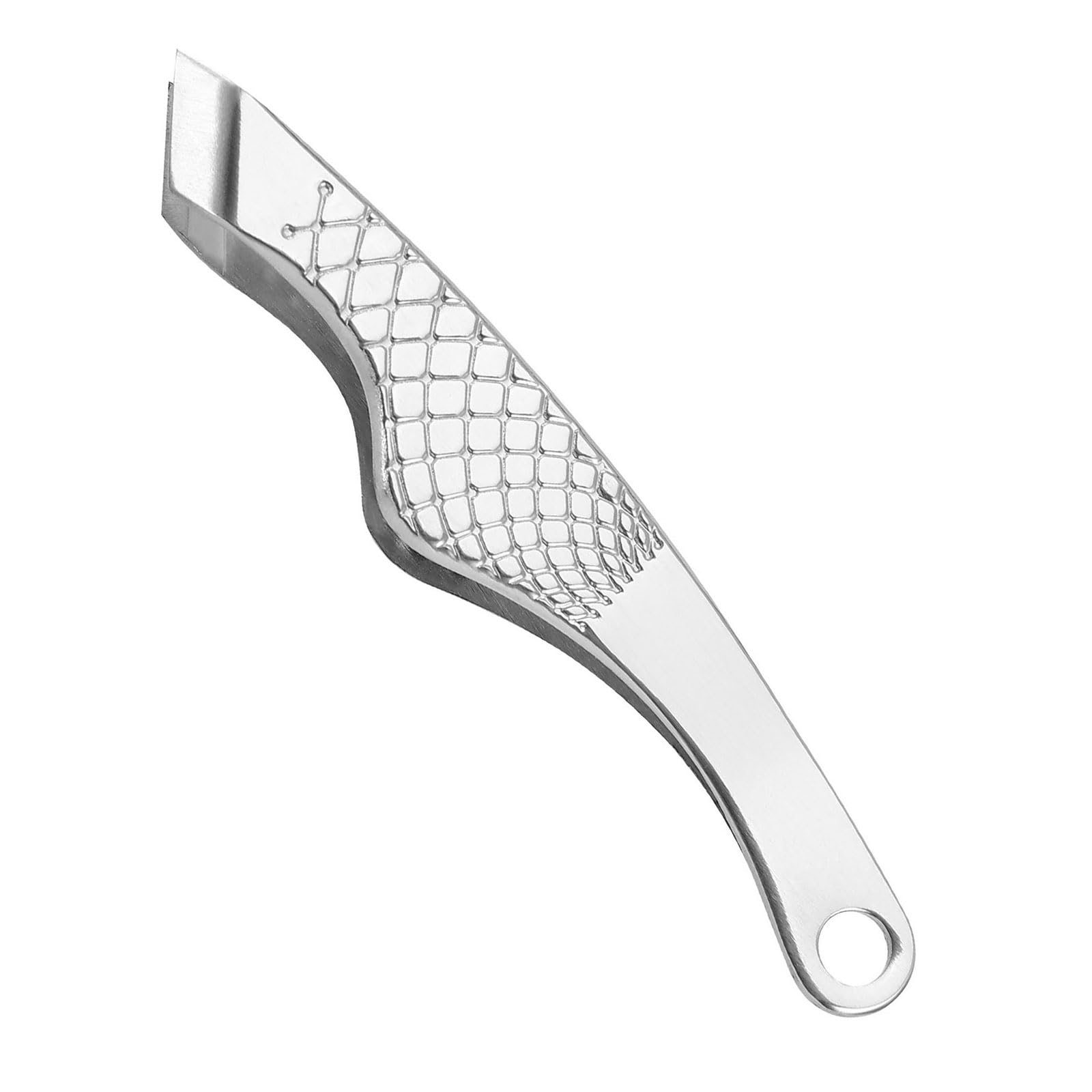 Stainless Steel Tweezers for Hair Removal and Kitchen Tasks with Slanted Tip and Fish Scale Grip 42g Strong Construction Fish Bone Tweezers