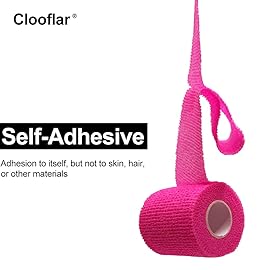 Clooflar 16 Pack Self Adhesive Bandage Wrap, 2 X 5 Yards Mixed Colors Elastic Cohesive Bandage Wrap for Sports, Wrist, Ankle and Vet Wrap, Grip Tape