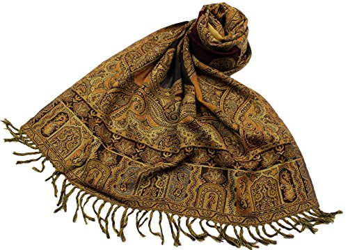 Étole laine réversible motif cachemire N8 grand chale écharpe femme homme hiver