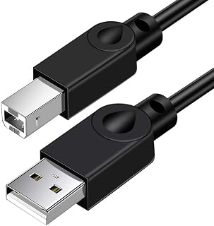 Printer Cable, USB 2.0 A-Male to B-Male Cable USB Type B Lead Scanner Cord for Printers Like Canon, Epson, HP DeskJet/Envy, Lexmark, Dell, DAC, Samsung and More (1.5 Meters)