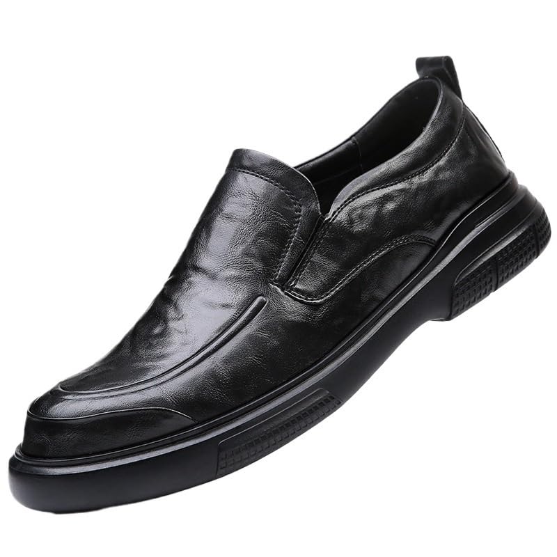 Men's Leather Oxford Shoes Formal Classic Business Slip-On Loafers Wedding Dress Comfortable Loafers