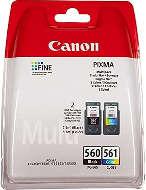 Canon PG560 Black & CL561 Colour Original Ink Cartridge Combo Pack