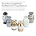 Fedmax Small Urns for Human Ashes Adult Male or Female - Set of 6 White Mini Urns - Cremation Keepsakes with Velvet Box - Memorial Urn and Ash Storage,6 Piece Assortment