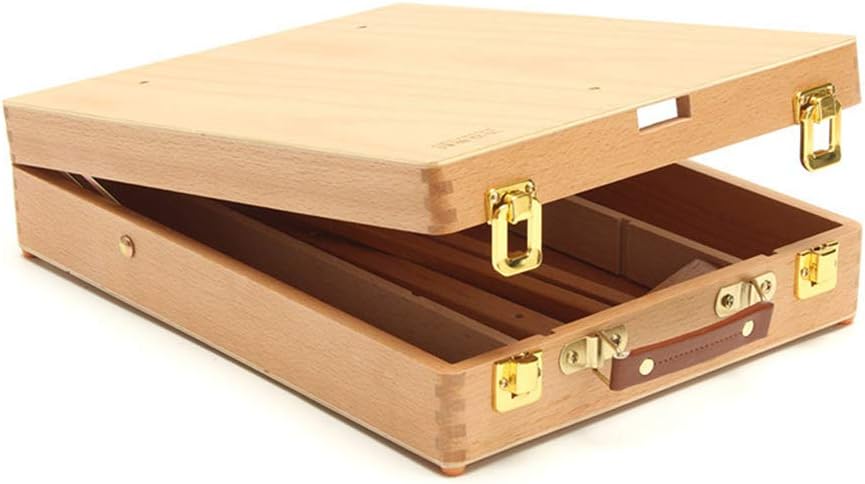Adjustable Table Sketchbox Easel Paint Palette Portable Wooden Artist Desktop for Case for Storing Art Paint Markers Sketch Pad Drawing Painting