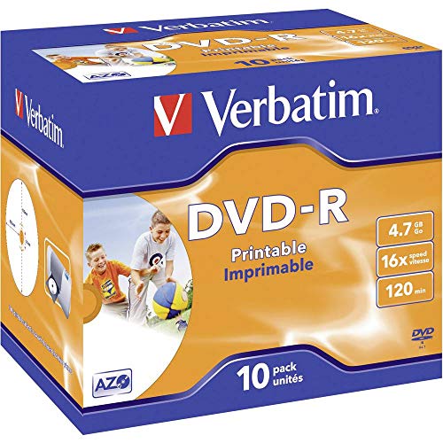 Verbatim (43521) : DVD-R 16x 10-pack : Printable Optical Media