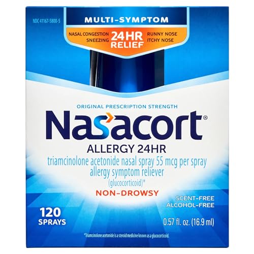 Nasacort Multi Symptom Nasal 24 Hr Relief Allergy Spray - 0.57 Oz, 120 Sprays