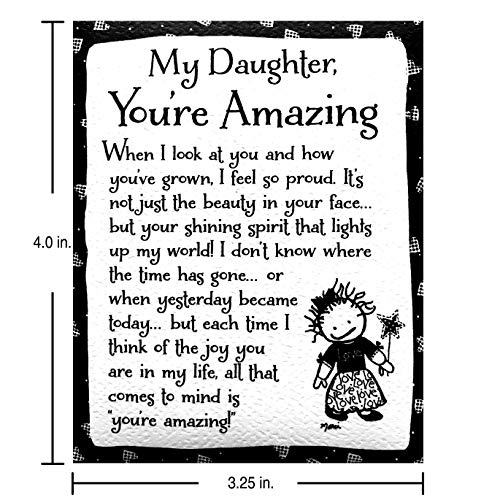 Blue Mountain Arts Refrigerator Magnet "My Daughter, You're Amazing" 4.0 X 3.25 In. Birthday, Christmas, Graduation, Or "I Love You" Gift From Mom Or Dad, By Marci And The Children Of The Inner Light #TOP1