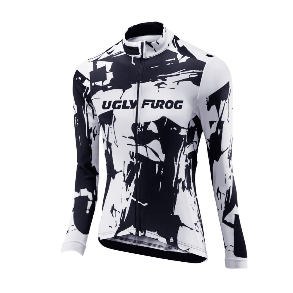 UGLY FROG Invernale Completo Abbigliamento Ciclismo Bici Pile Maglia Tuta Bicicletta +Pantaloni Imbottiti con 3D Gel Pad Traspirante Sportivo