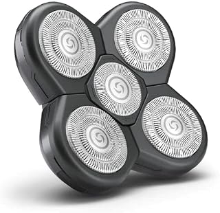 FlexSeries Blade Refills - 5-Head ScalpSafe Anti-Nick Blades, Waterproof Rotary Replacement Blades for FlexSeries Head Shaver from Freebird