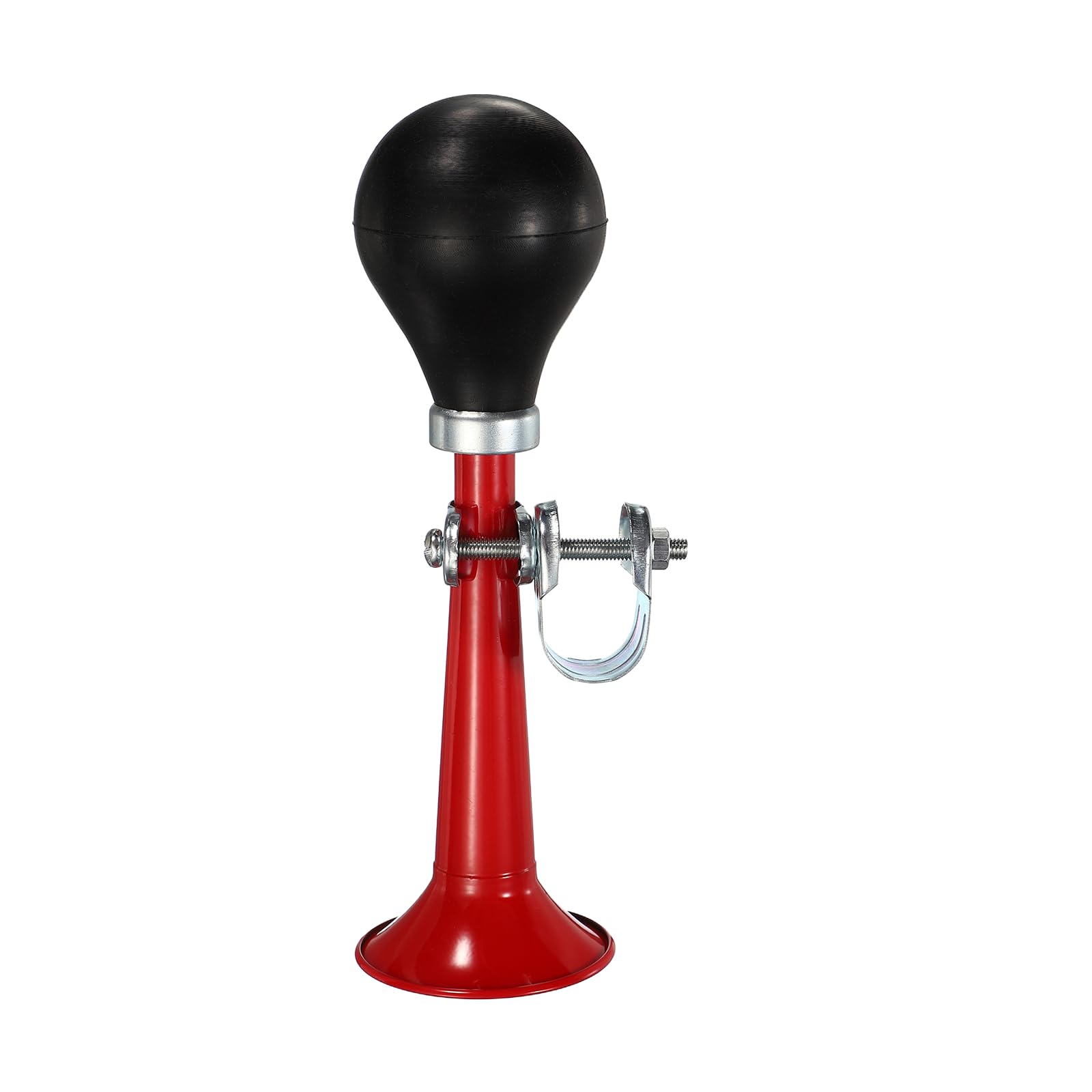 YELARXI Bike Horn, Air Horns for Safety with Air Squeeze Metal Handlebar Bugle Bicycle Loud Bell 7 Inch & Red - Fit for (Road/Mountain/Bikes/Scooters)