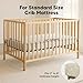 2-Pack Waterproof Crib Sheets for Girl, Boy - Organic Cotton 52X28 Fitted Crib Sheets Neutral,Crib Mattress Protector Sheets,Soft Toddler Bed Sheets,Washable Infant Fitted Baby Crib Sheets(Pine Grove)