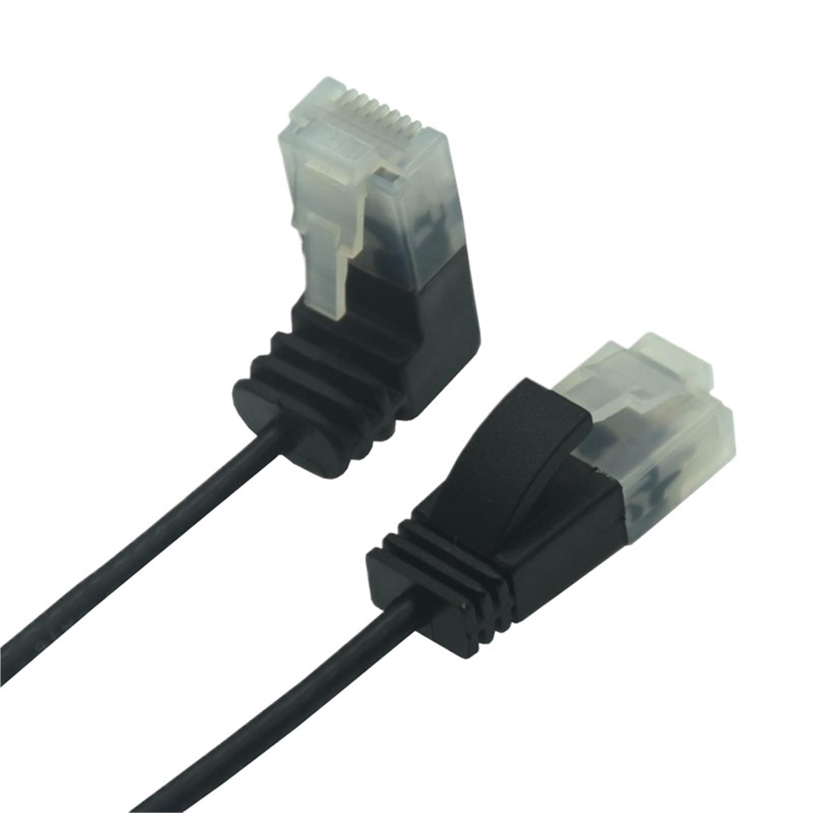 Cienki kabel Ethernet RJ45 Cat7 6 Lan, ultracienki kabel UTP RJ45, kabel sieciowy do kabla krosowego kompatybilny z Cat6, kąt prosty 90 stopni (300 cm, Cat6-Down)