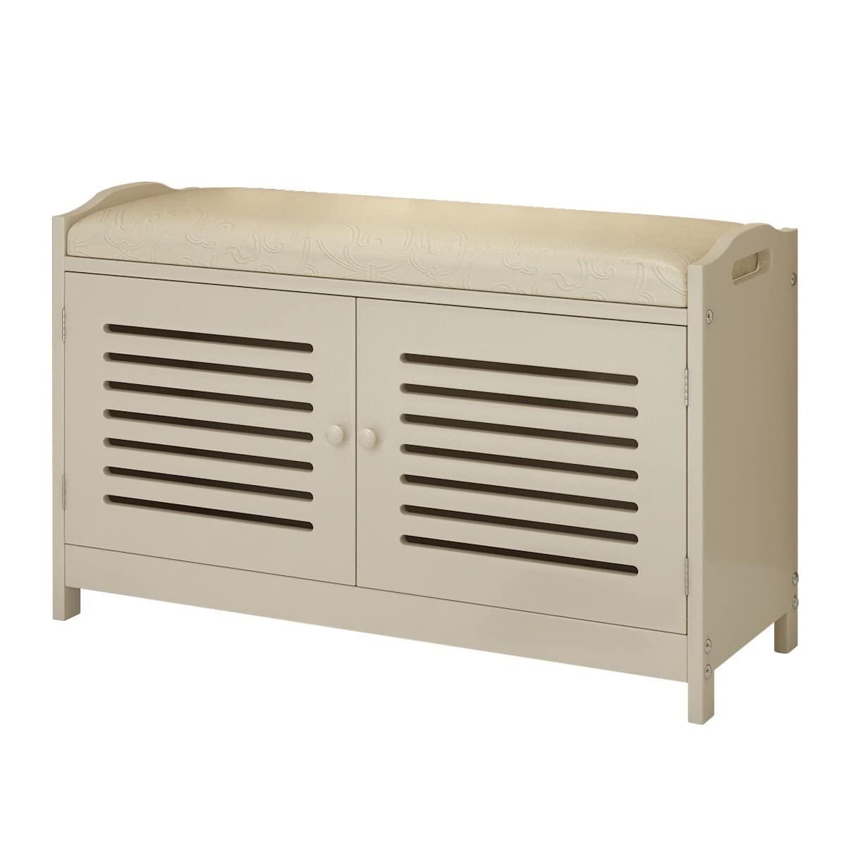Banc à chaussures d'entrée avec rangement et étagère à 3 couches