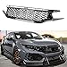 YMSHD ABS Auto Copertura Maschera Anteriore Griglia Cappuccio Griglia Paraurti Anteriore Griglia del Radiatore Griglia Modificata per Honda Civic 2016 2017 2018