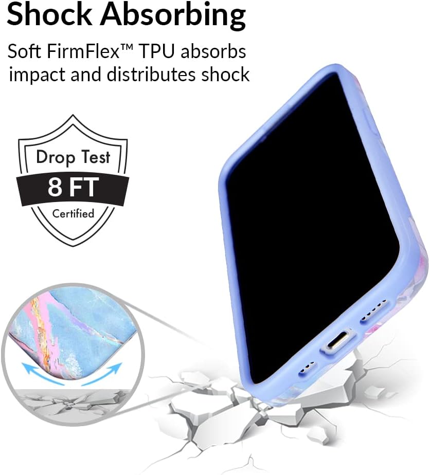 VELVET CAVIAR for iPhone 14 Pro Max Case Marble - Girly Cute Protective Cover for Women - Compatible with MagSafe - 10ft Drop Tested - Holographic, Blue, Pink - Image 4