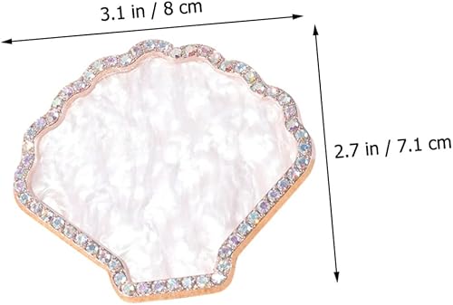 Homoyoyo Shell Nail Art Display Board Diamond Accents 1-Piece Vintage Palette for Nail Art Resin Mixing Tray for Manicure Supplies and Decoration