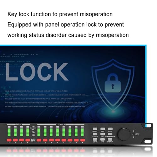 Processore audio digitale con equalizzatore, mixer, processore effetti e ritardatore per configurazione audio professionale, configurabile su PC
