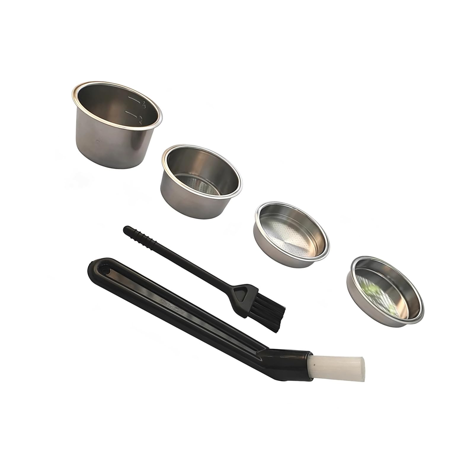 BWANGIAO 51mm Stainless Steel Coffee Filter Basket Replacement with Brush For Espresso Coffee Machine Portafilter