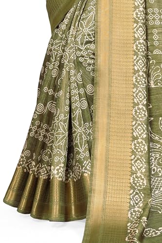 Image of MIRCHI FASHION Women Saree Cotton Silk Batik Block Printed | Breathable Office Wear and Regular Use Sari with Blouse Piece