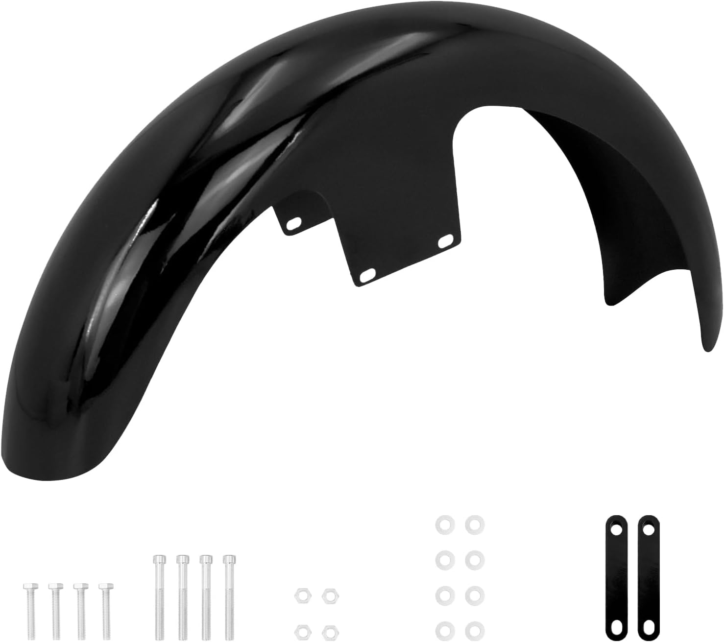 21 inch Front Fender Vivid Black Motorcycle Wrap Mudguard for Bagger Models Fit for Harley Touring Road King Electra Glide Street Glide 120/R21
