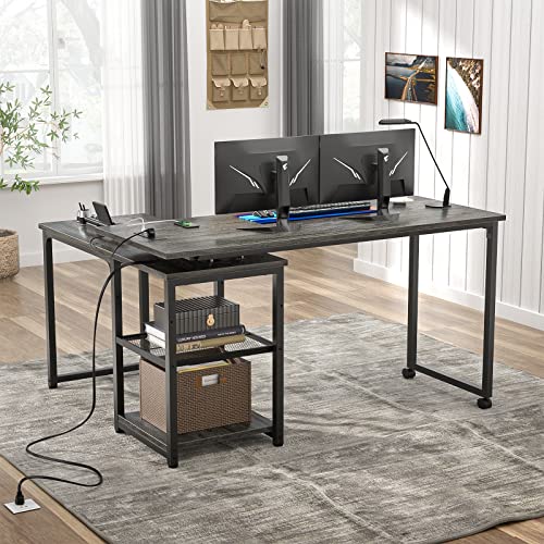 Armocity 360° Rotating L Shaped Desk With Outlets And Usb Ports thumb #8