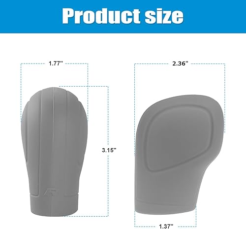 Miniatura 9 de AICEL 2 Pcs Car Gear Shift Knob Cover, Elastic Silicone Car Automatic Shift Protector Cover, Universal Anti-Slip Auto Knob Gear Stick Protector for