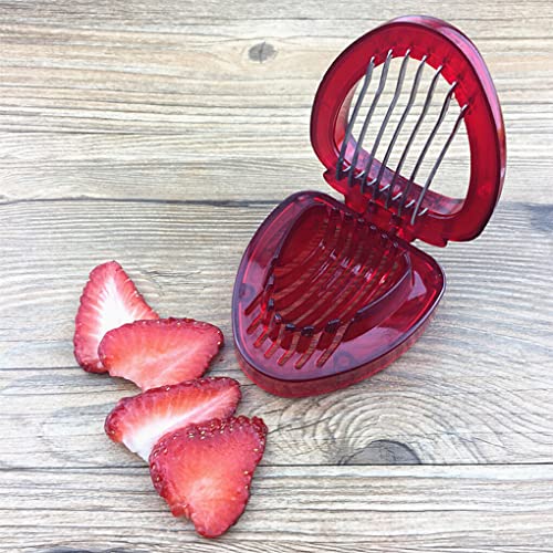 WIUSOODE Cortador de morango cortador de banana ferramenta de cozinha gadget de frutas
