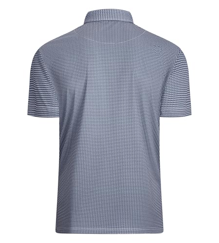 Alex Vando Mens Golf Shirt Moisture Wicking Classic Print Golf Shirts for Men