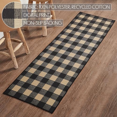 Vhcbrandsblackcheckindoorrugrunnerrect22x78polyesterarearugaccentrugfloordecorblackcheckcollectionrectangle22x78countryblack Urban Country Home Decor Vhc brands black check indoor rugrunner rect 22×78 polyester area rug accent rug floor decor black check collection rectangle 22×78 country black urban country home decor