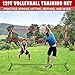 VSSAL Volleyball Practice Net with with Patented 5-Height Adjustment (6'6'' to 8'), Portable Freestanding Training System for Backyard, Indoor or Outdoor, Heavy Duty & Easy Setup (12 ft)
