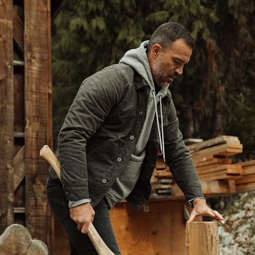 Image of Huckberry Flint and Tinder Men's Wool-Lined Waxed Trucker Jacket, Built for Layering