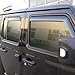 XBEEK in-Channel Side Window Deflectors Ventvisor Front and Rear Visors Compatible with Jeep 2018-2023 Wrangler JL and 2020-2023 Gladiator JT Accessories (4-Door)