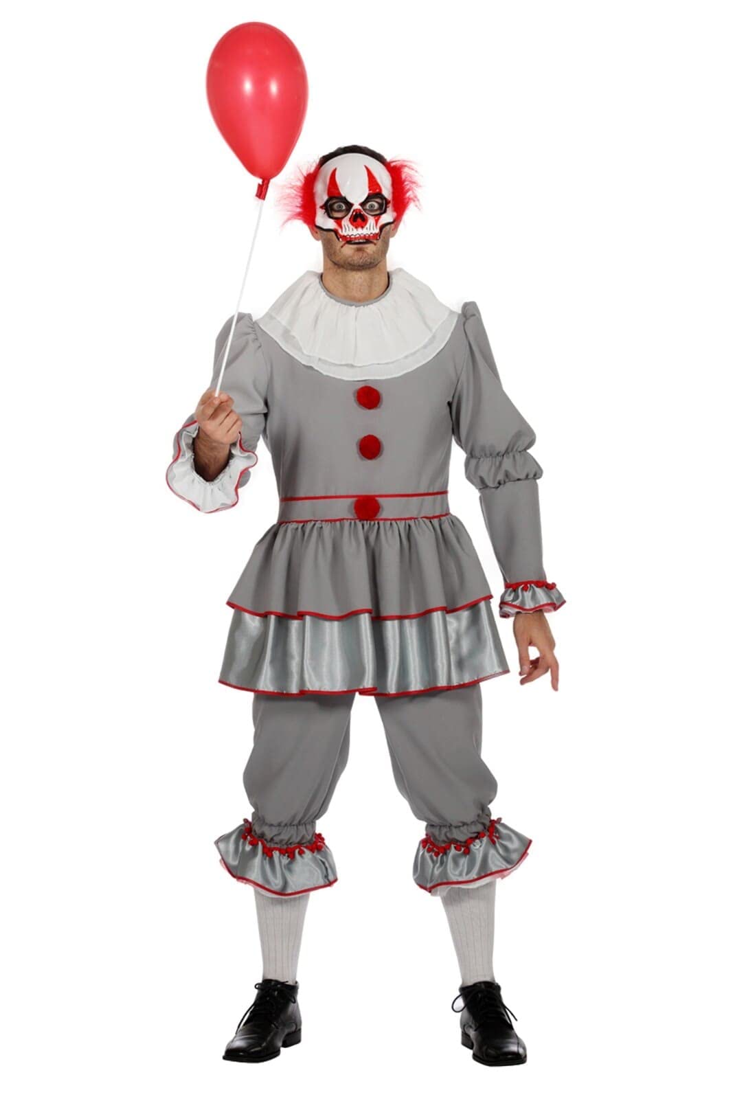 Wilbers&Wilbers 5312 Scary Halloween Clown for Men, Horror Clown Costume, Adult Costume for Carnival