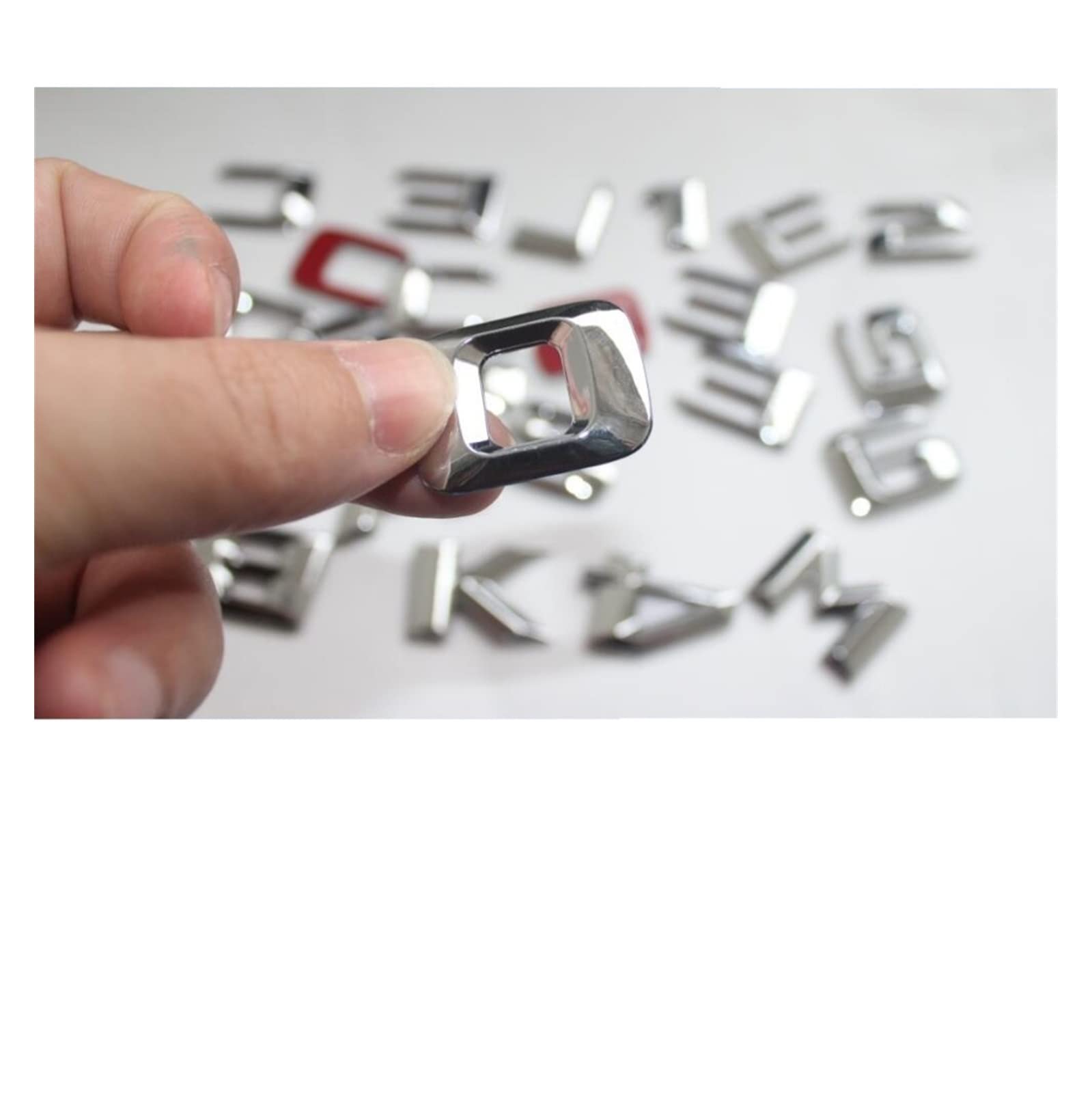 HYBRID Auto Aufkleber - Chrom Buchstaben Für Kofferraum 150mm