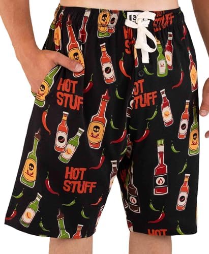 Lazy One Pajama Shorts for Men, Men's Separate Bottoms, Cotton Loungewear